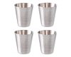 Fém kupica, 4 db-os utazó fém pálinkás pohár készlet MG171A