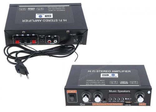 Mini hordozható és autós erősítő USB/SD/MP3 és Bluetooth zenelejátszóval MG30BTL