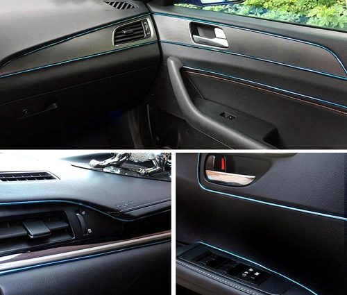 Autós műszerfal dekor szalag 5 méteres kék