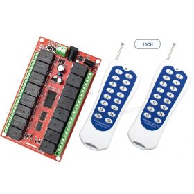   Univerzális 16 csatornás távkapcsoló modul, Csörlős és kapu távirányító  MG8-16CH-12V