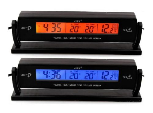 Digitális autós külső-belső hőmérő és feszültség mérő MAG97B