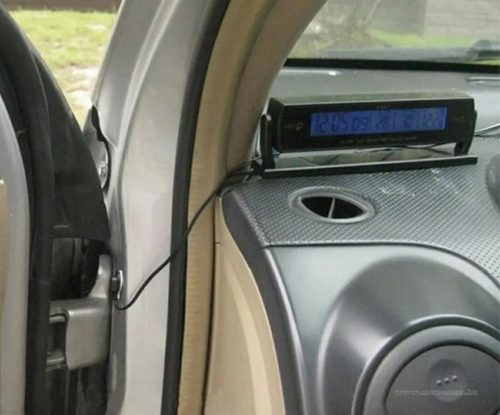 Digitális autós külső-belső hőmérő és feszültség mérő MAG97B