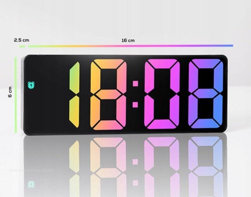 RGB LED asztali óra Ébresztőóra MGH0712