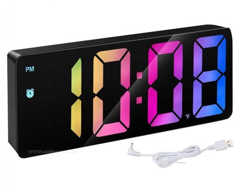 RGB LED asztali óra Ébresztőóra MGH0712