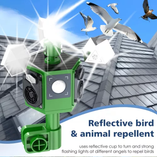  Napelemes akusztikus és ultrahangos Vad, Madár és Macska riasztó MH-517 Solar