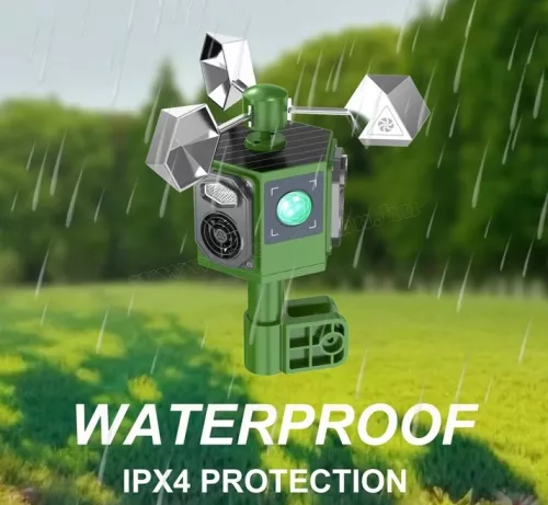  Napelemes akusztikus és ultrahangos Vad, Madár és Macska riasztó MH-517 Solar