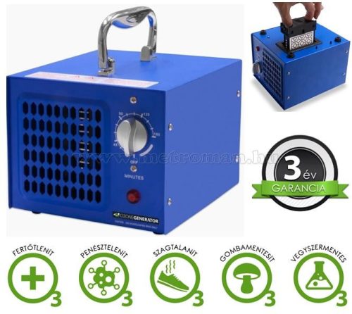 Ózongenerátor Fertőtlenítő Szagtalanító Lég és Klíma tisztító készülék HE-152R BLUE 7000