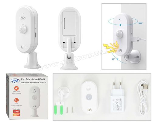 WiFi okos PIR mozgásérzékelő riasztó hangjelzéssel TuyaSmart MHS401