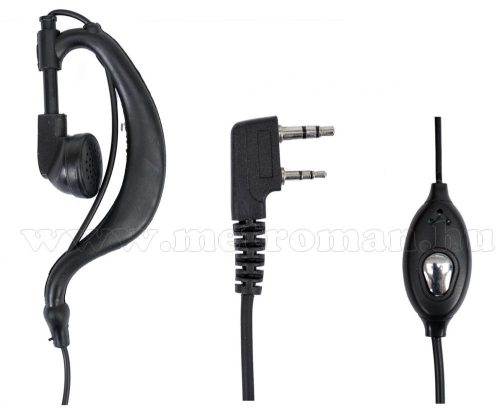 Walkie Talkie PMR rádió headszett "Kenwood" típusú 2 tűs csatlakozóval MHS82