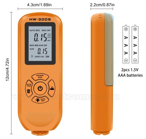 Festék rétegvastagság mérő MHW-300S