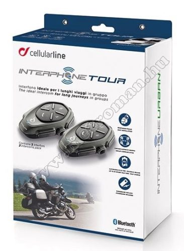 Motoros Bluetooth kihangosító és headszett, Interphone TOUR Twin Pack
