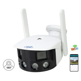   Vezeték nélküli kültéri kétkamerás Wifi IP megfigyelőkamera 180 fok látószöggel IP590-FHD-DUAL ICSee