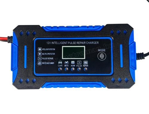 Intelligens automata impulzus akkumulátor töltő, csepptöltő 12 Volt 6 Amper MIU126-PULSE