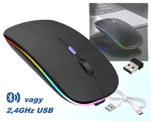 Vezeték nélküli optikai egér RGB LED világítással MK211A