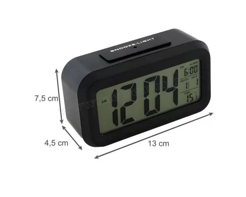Digitális ébresztőóra dátum és hőmérséklet kijelzéssel MK240A