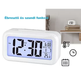   Digitális ébresztőóra dátum és hőmérséklet kijelzéssel MK240C