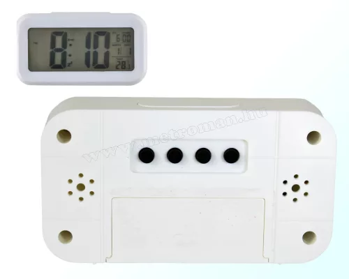 Digitális ébresztőóra dátum és hőmérséklet kijelzéssel MK240C