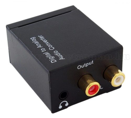 Toslink-2RCA Digitális-analóg audió jel átalakító 3.5 Jack fülhallgató kimenettel MK319USB