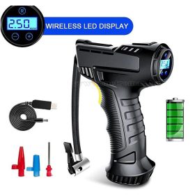   Hordozható kézi akkumulátoros autópumpa, akkus kompresszor MK3665