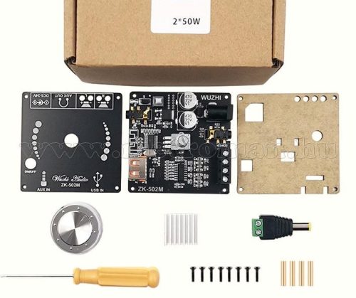 2x50 Wattos sztereó audió erősítő modul Bluetooth-tal MK502M-BT