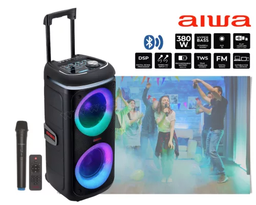 AIWA hordozható Bluetooth Party Karaoke hangfal KBTUS-480