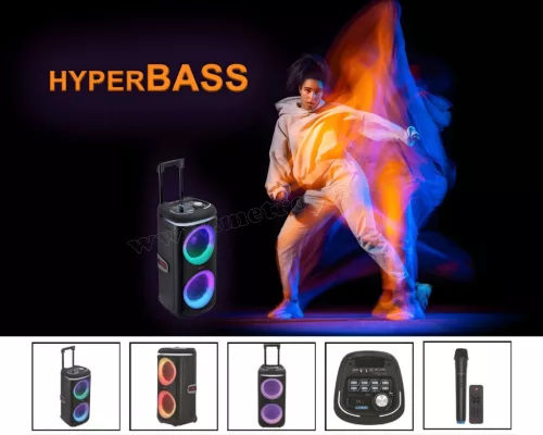 AIWA hordozható Bluetooth Party Karaoke hangfal KBTUS-480