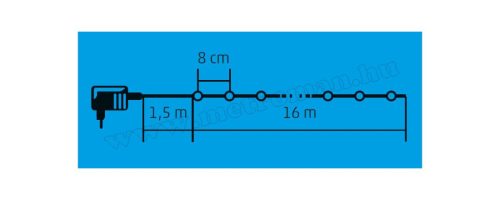 Karácsonyi LED égősor fényfüzér, hideg fehér KII200/WH