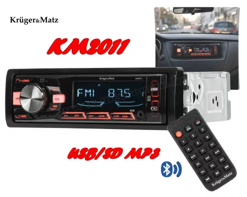 USB / SD MP3  Bluetooth autórádió Kruger&Matz KM2011BT