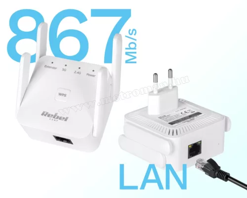 WiFi jelerősítő 2,4 és 5 GHz Rebel MKOM1032