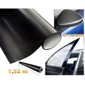 Autó fólia, 4D fekete Karbon fólia, 152cm széles MKX9085