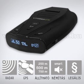   Radar- és lézerdetektor GPS adatbázissal KIYO KY-VTX950GPS