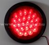 Autós, kör alakú, 24 Voltos LED lámpa, piros, LA-564R