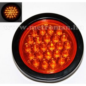   Autós, kör alakú, 24 Voltos LED lámpa, narancs sárga, LA-564Y