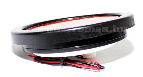 Autós, kör alakú, 24 Voltos LED lámpa, narancs sárga, LA-564Y