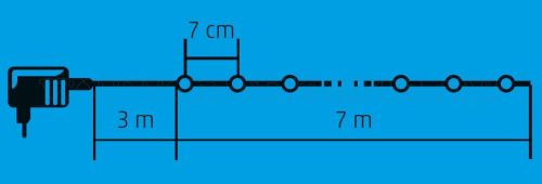 Karácsonyi kültéri LED égősor fényfüzér DUAL COLOR LED 102R/WW/M