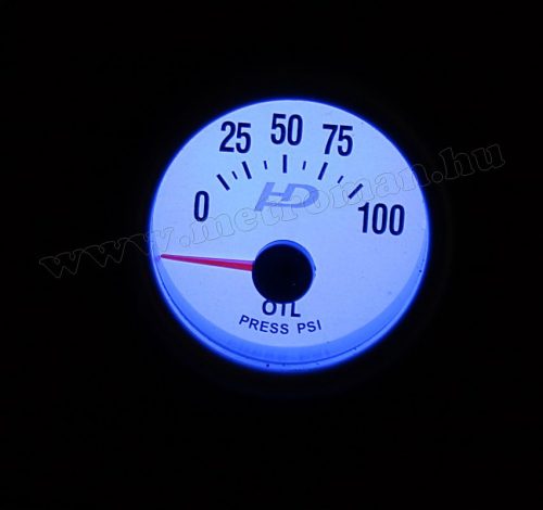 Autós sportműszer, olajnyomás mérő, LED7704