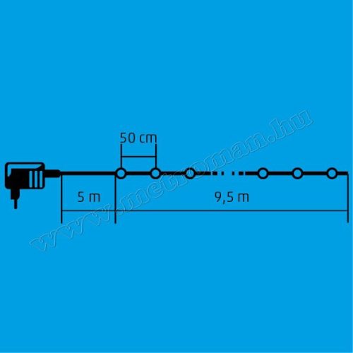 Gömb izzó formájú, kültéri LED fényfüzér LP 20 WW
