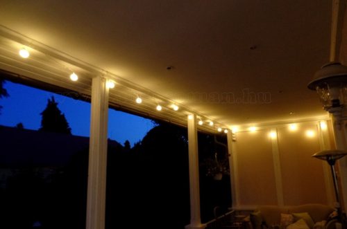 Gömb izzó formájú, kültéri LED fényfüzér LP 20 WW