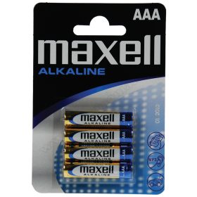 MAXELL alkáli, AAA mini ceruza elem, 1,5 V-os LR03-4