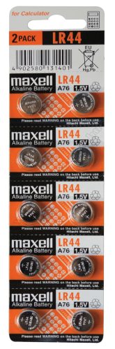 Alkáli gombelem MAXELL LR44L