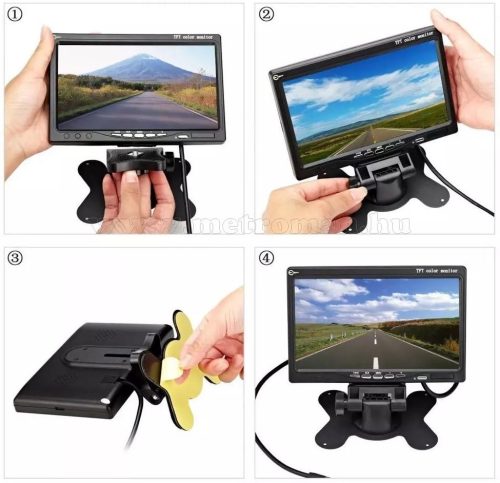Autós 7" TFT LCD monitor Mlogic MM-0008 12/24V