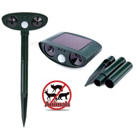    Napelemes Ultrahangos Kutya Macska Róka kisállat riasztó MM0009-SOLAR