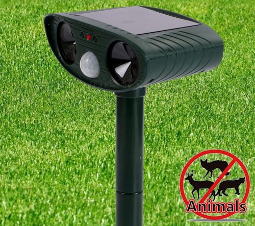  Napelemes Ultrahangos Kutya Macska Róka kisállat riasztó MM0009-SOLAR