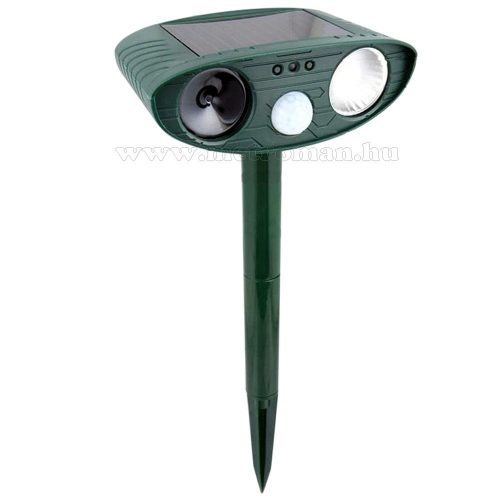  Napelemes Ultrahangos Kutya Macska Róka kisállat riasztó MM0009-SOLAR