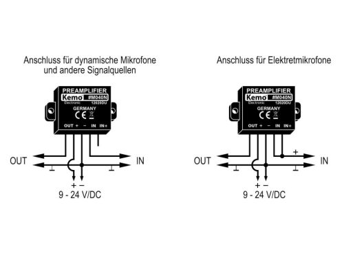 Univerzális mikrofon előerősítő modul, KEMO M040