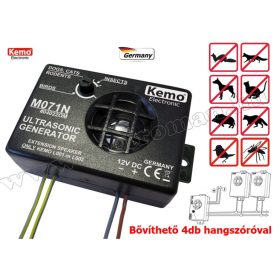   Ultrahangos állítható frekvenciájú kisállatriasztó Kemo M071N