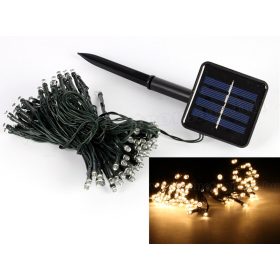   Napelemes LED égősor, Kerti Fényfüzér, Kültéri, M0793 Meleg Fehér