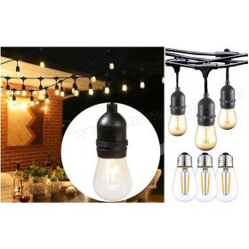   Sorolható kültéri Retró LED izzós kerti fényfüzér M0933/1