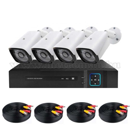 4 kamerás AHD DVR biztonsági megfigyelő kamera rendszer MM1219-FHD