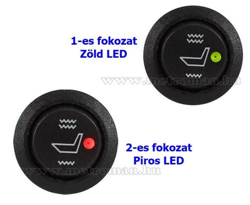 Kétfokozatú ülésfűtés kapcsoló MM1240LED